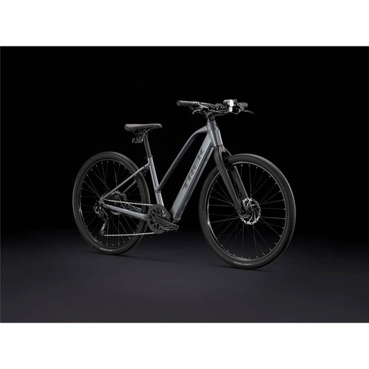 VTC Ã©lectrique femmes TREK Dual Sport+ 2 Stagger Gris 250Wh
